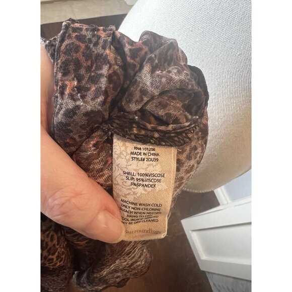 Soft Surroundings Semi-sheer Textured Animal Print Midi Dress Women's Sz Small - Picture 13 of 13